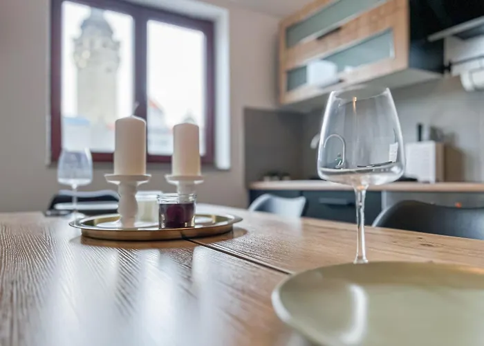 Rathausblick - moderne Mit 2 Schlafzimmern, Kueche, Bad, Waschmaschine & Trockner Mitten In Der Innenstadt Leipzig